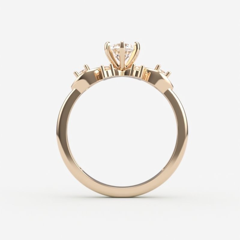 solitaire wedding engagement women classic diamond ring 3dm stl 3D print model_6