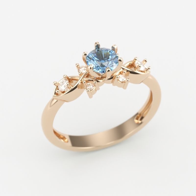 solitaire wedding engagement women classic diamond ring 3dm stl 3D print model_8