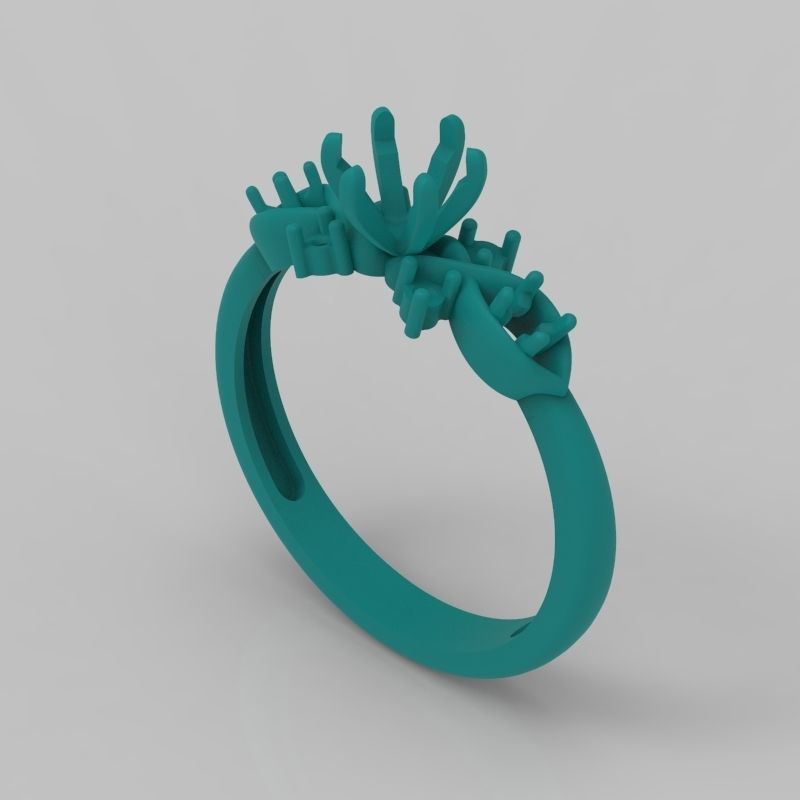 solitaire wedding engagement women classic diamond ring 3dm stl 3D print model_14