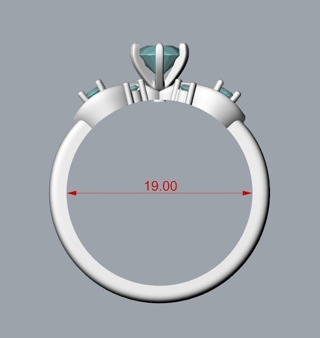 solitaire wedding engagement women classic diamond ring 3dm stl 3D print model_17