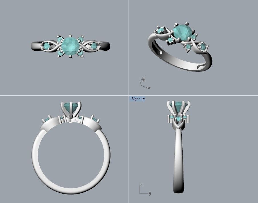 solitaire wedding engagement women classic diamond ring 3dm stl 3D print model_16
