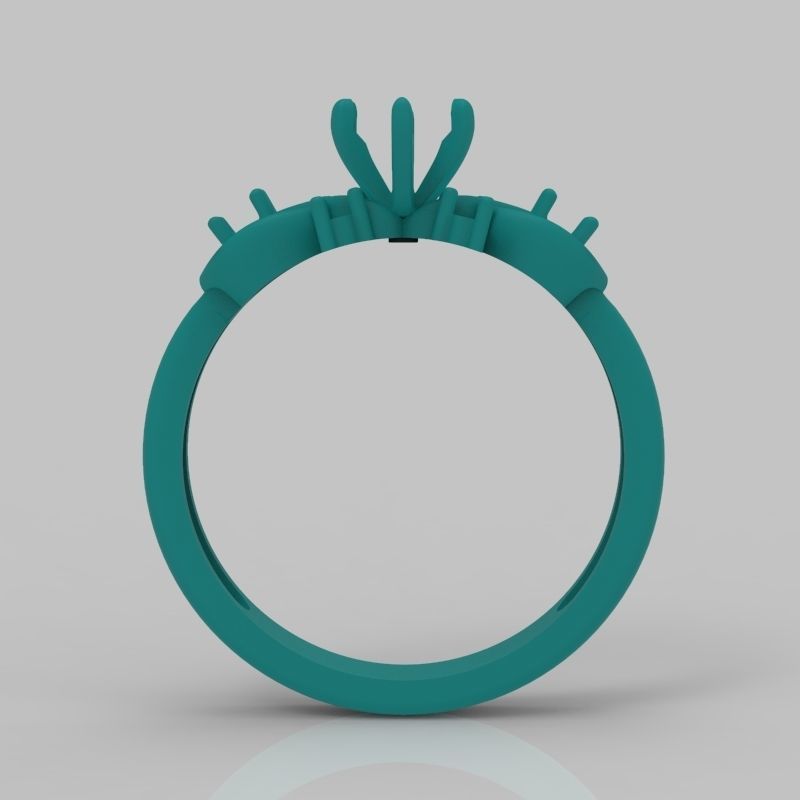 solitaire wedding engagement women classic diamond ring 3dm stl 3D print model_12