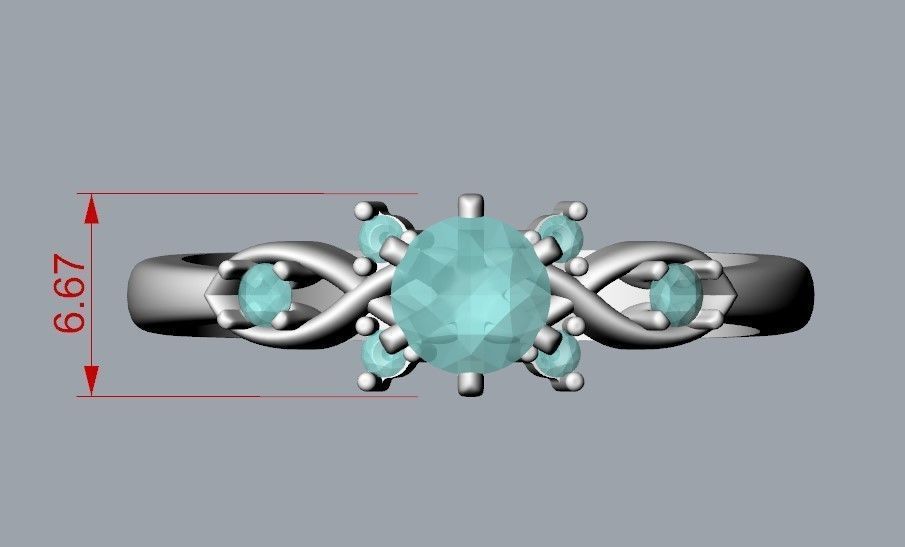 solitaire wedding engagement women classic diamond ring 3dm stl 3D print model_18