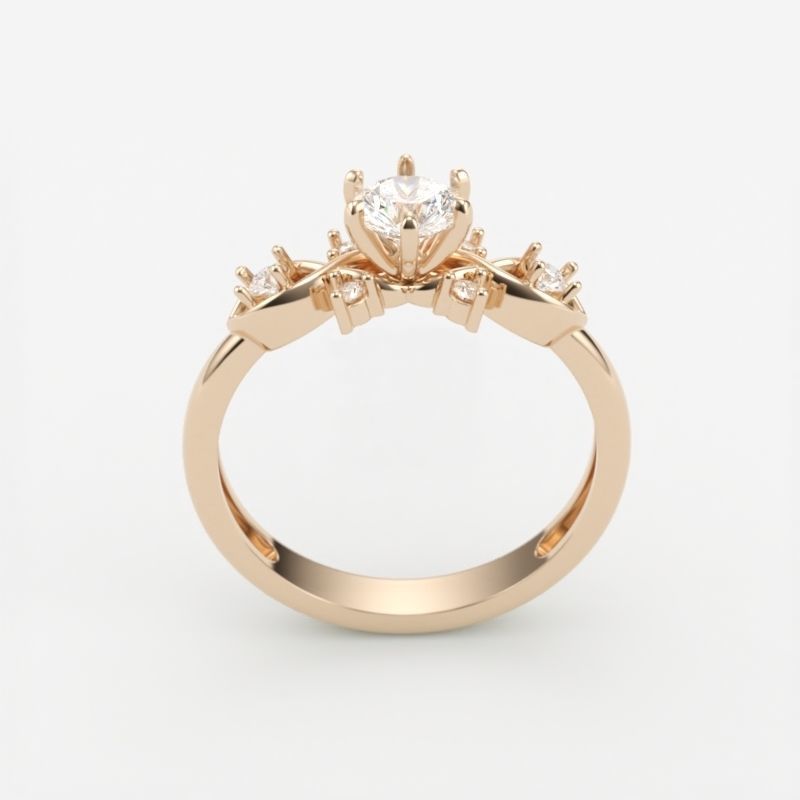 solitaire wedding engagement women classic diamond ring 3dm stl 3D print model_3