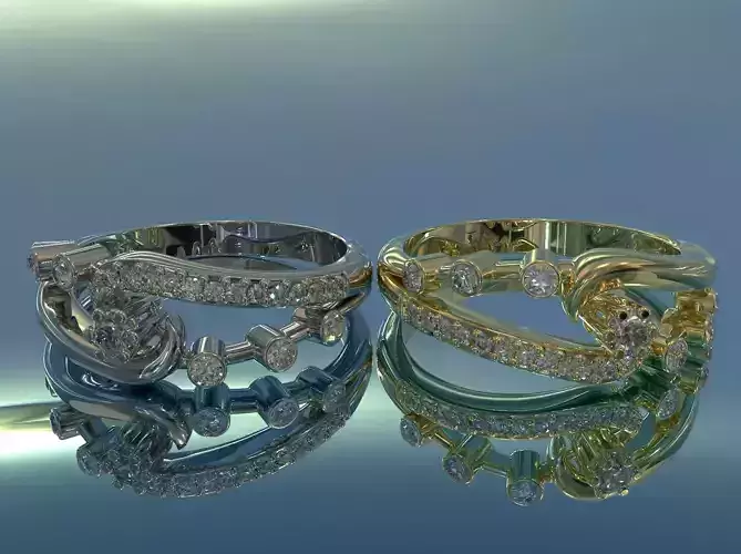 Ring with diamonds 12