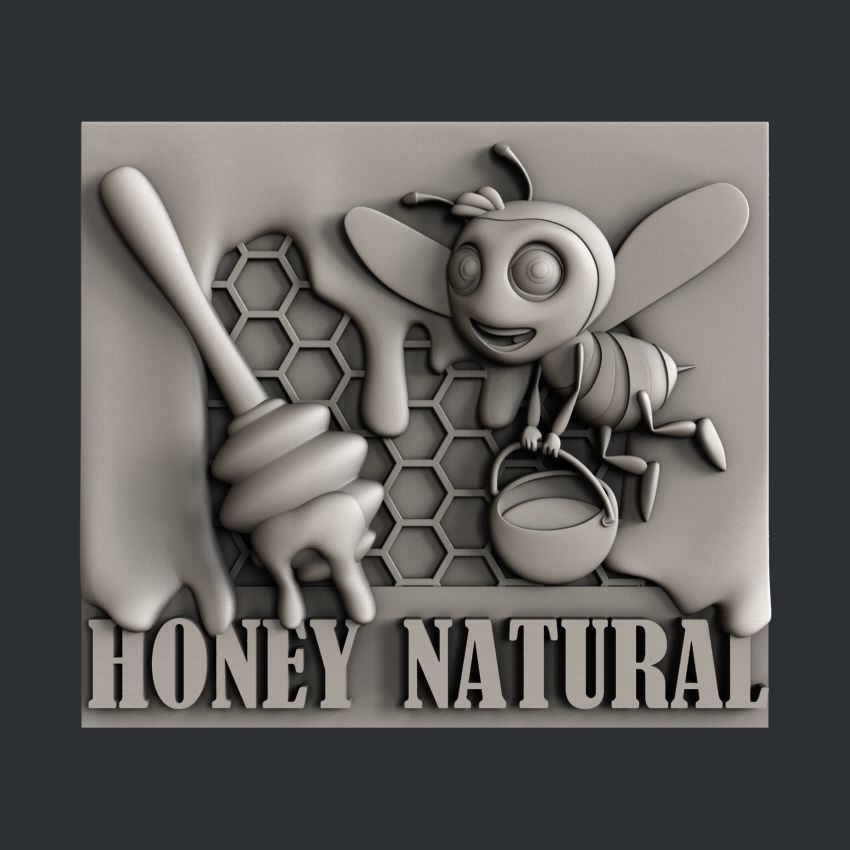 3d STL models for CNC router Honey set 3D model_6