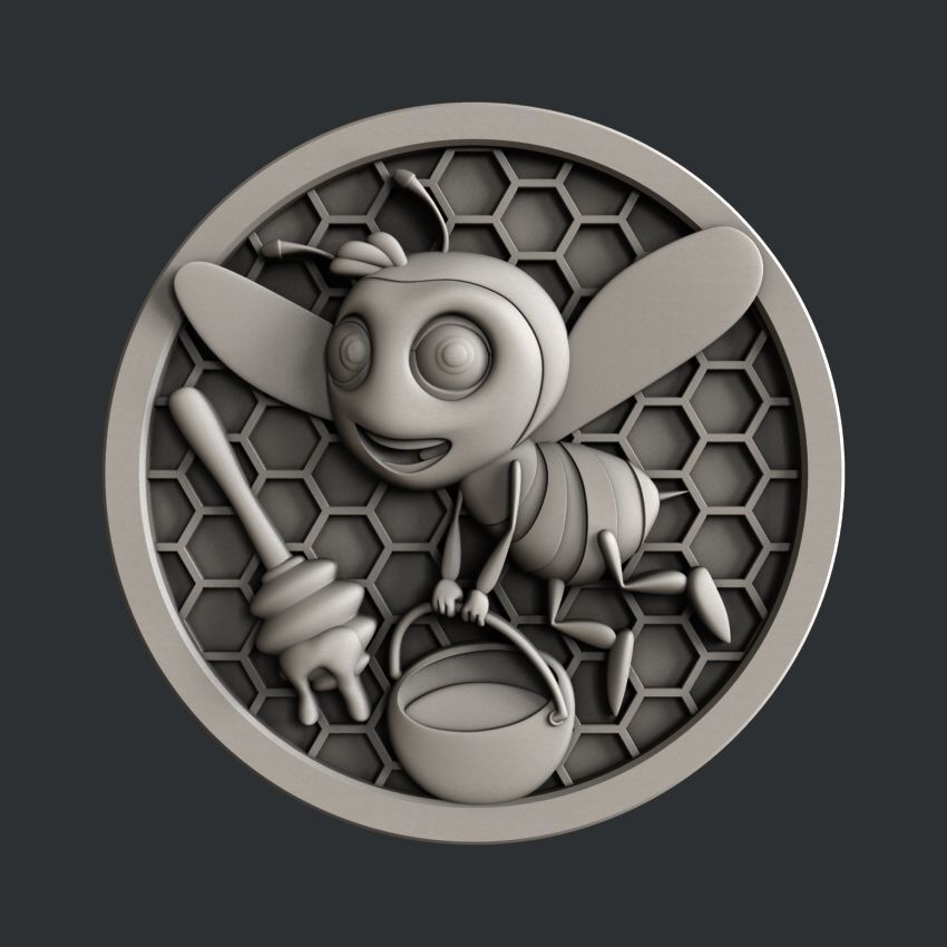 3d STL models for CNC router Honey set 3D model_8