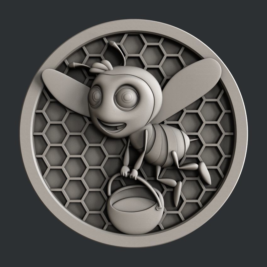 3d STL models for CNC router Honey set 3D model_2