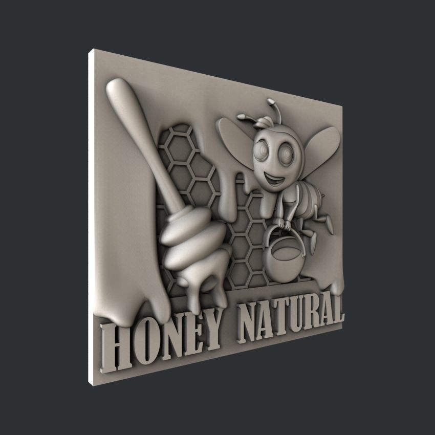 3d STL models for CNC router Honey set 3D model_5