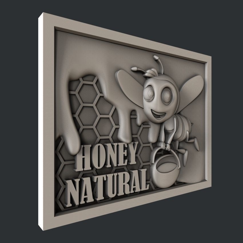 3d STL models for CNC router Honey set 3D model_3