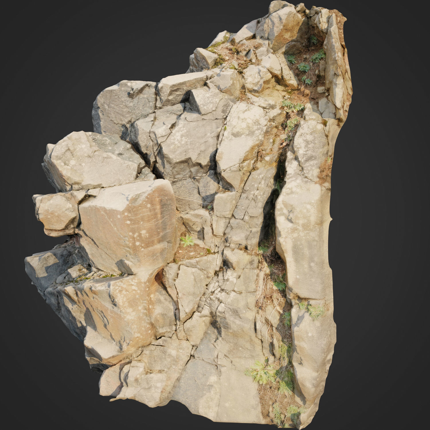 Cliff Face pack B bundle 3D model_7