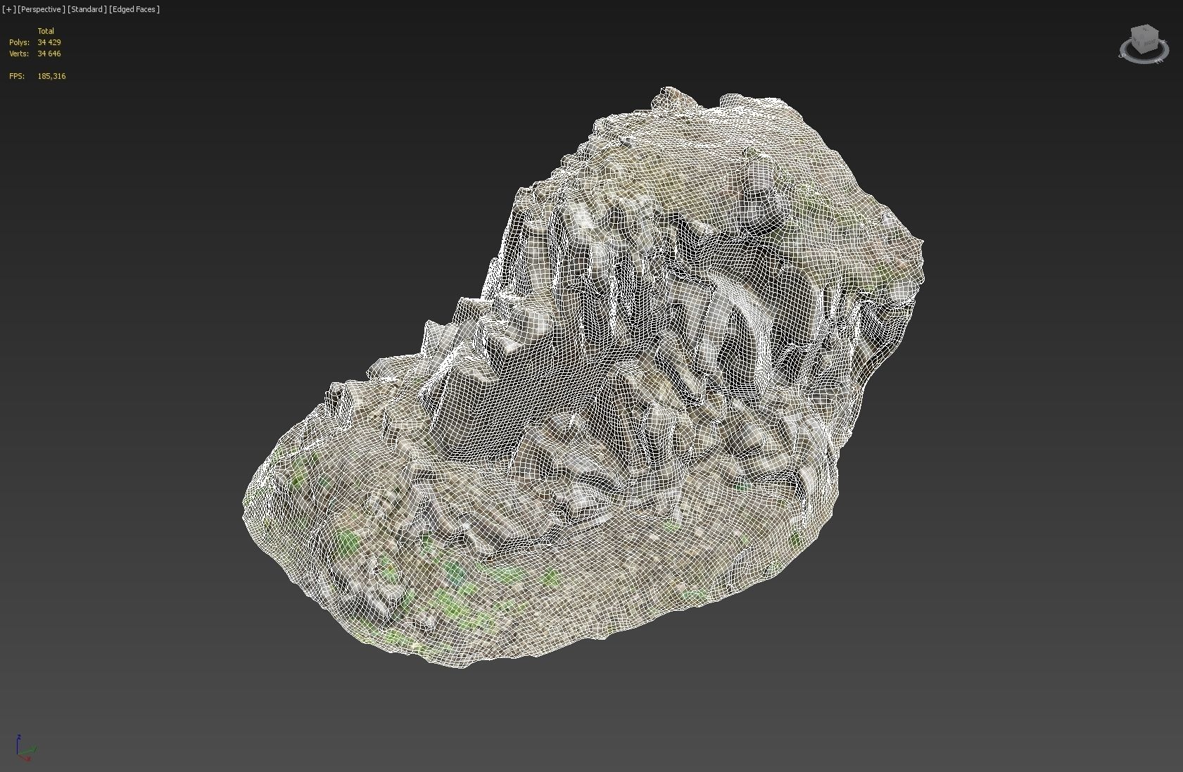 Cliff Face pack B bundle 3D model_2