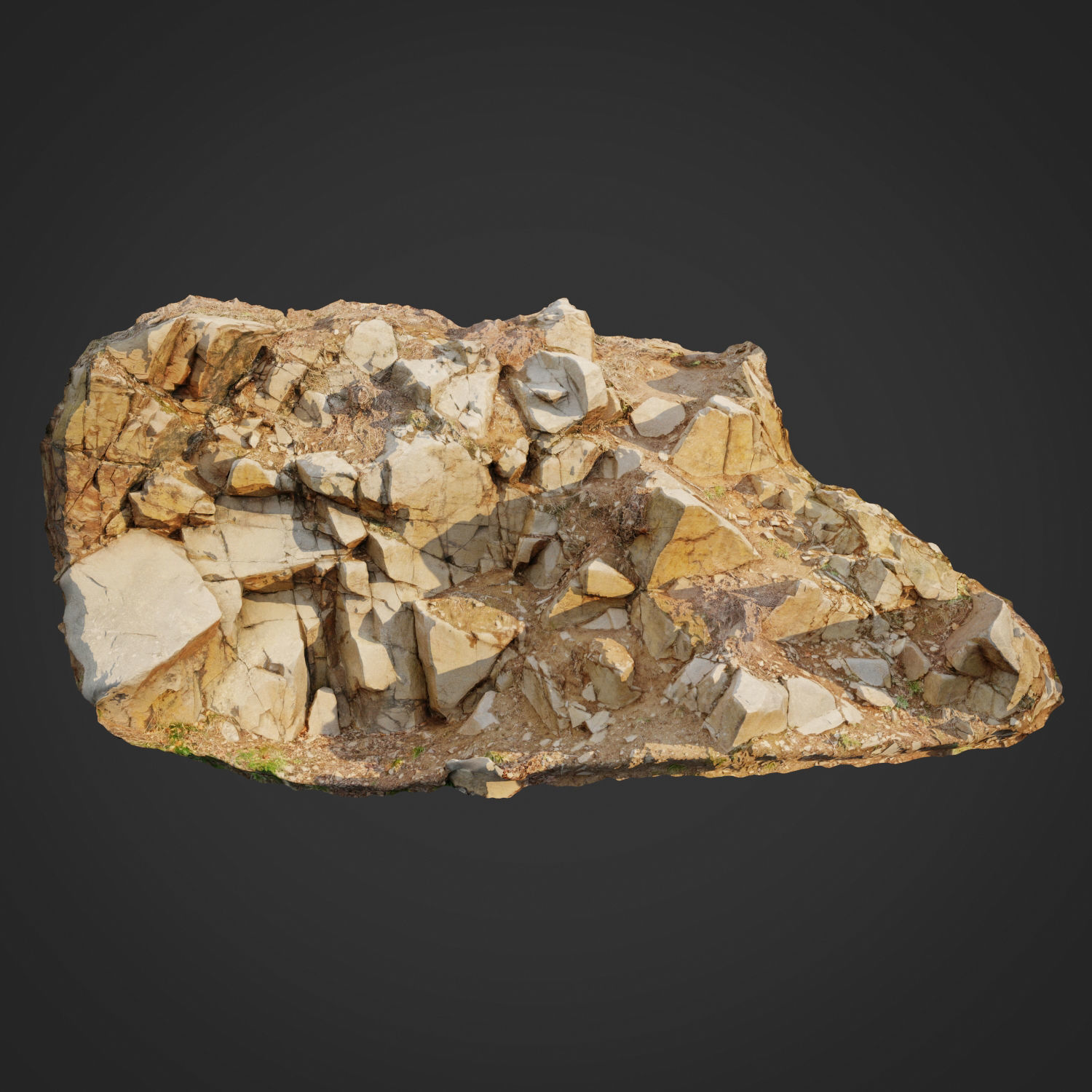 Cliff Face pack B bundle 3D model_6