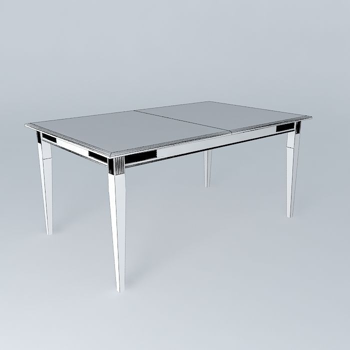 Dining Table Free 3D model_4