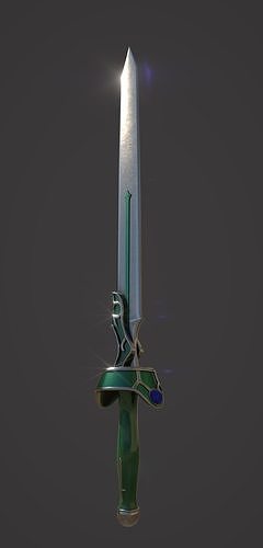 Japanese animation SAO Asuna - weapon Flashing light Low-poly 3D model