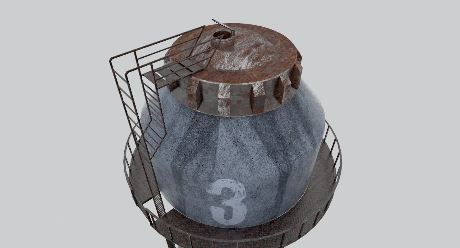 Water Tower 3D model_17