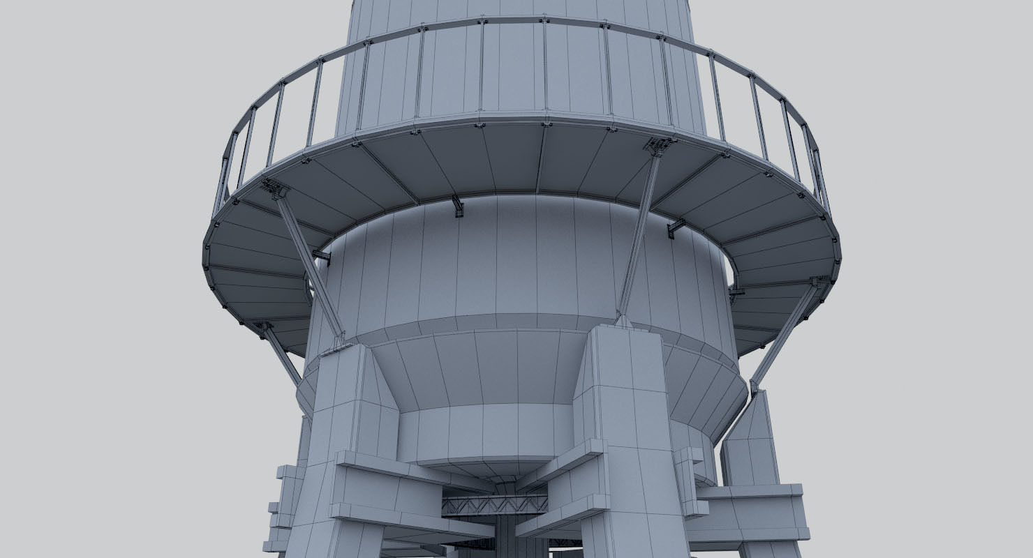 Water Tower 3D model_14