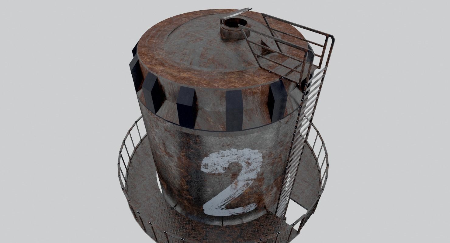 Water Tower 3D model_11