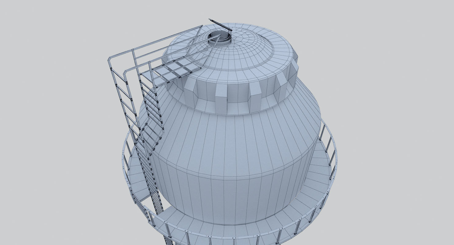 Water Tower 3D model_18