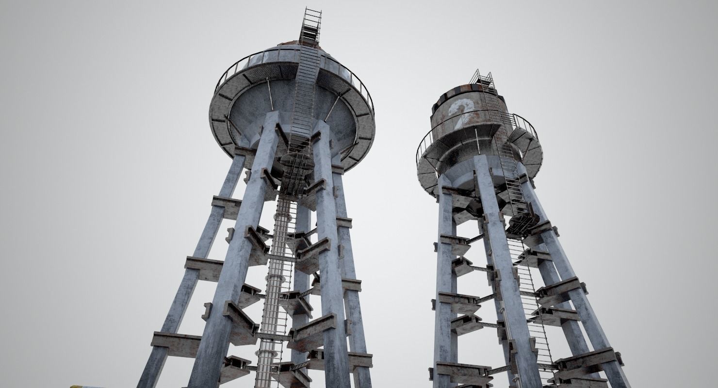 Water Tower 3D model_3