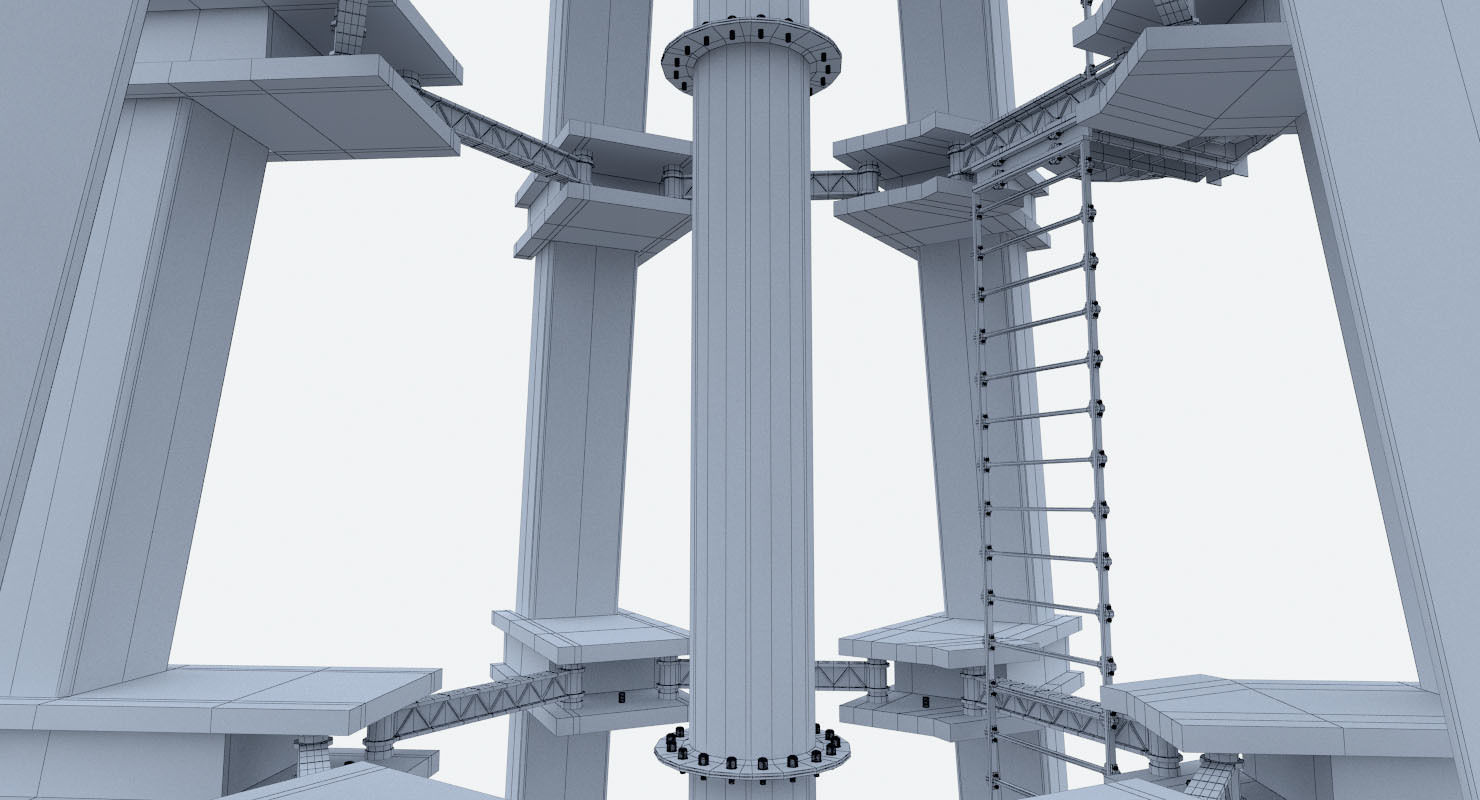 Water Tower 3D model_10