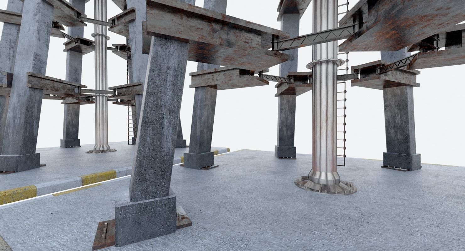 Water Tower 3D model_15