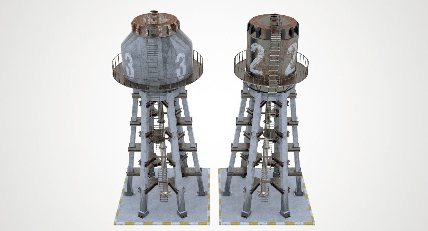 Water Tower 3D model_1