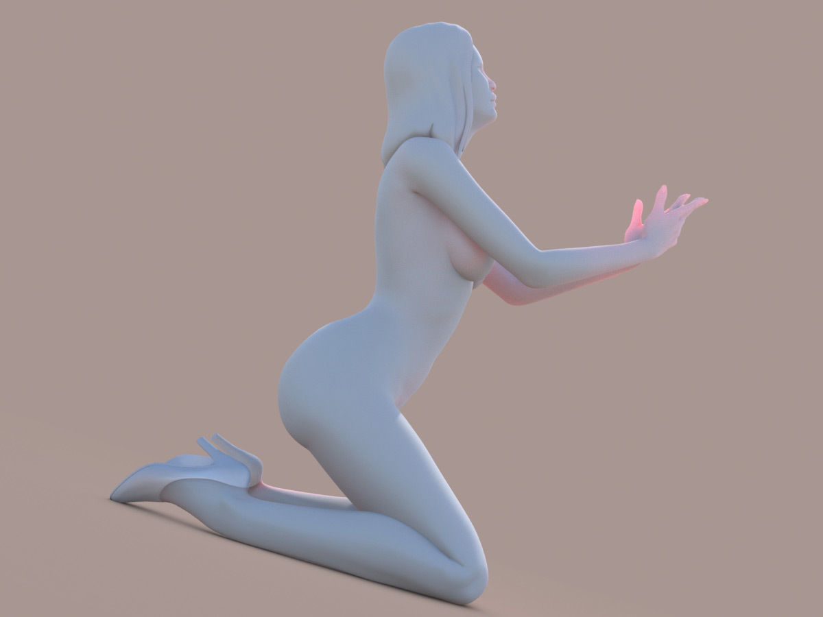 Woman Offering 3D print model_3