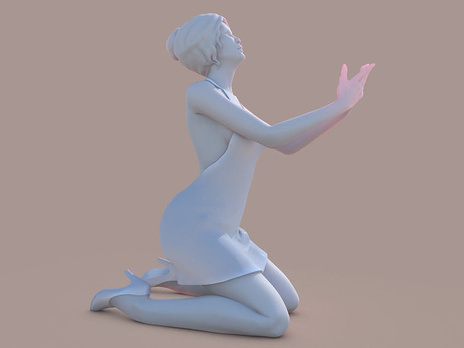 Woman Offering 3D print model