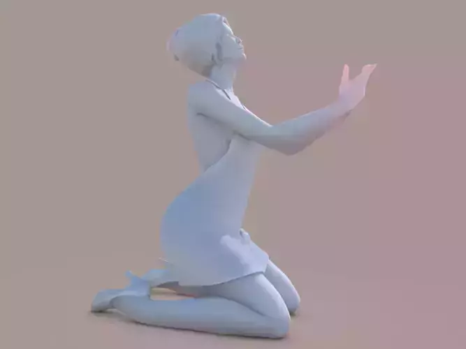 Woman Offering 3D print model
