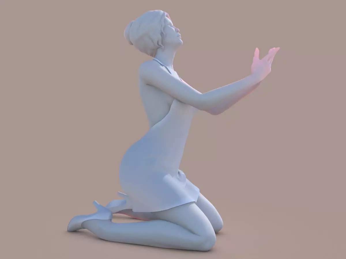Woman Offering 3D print model_0