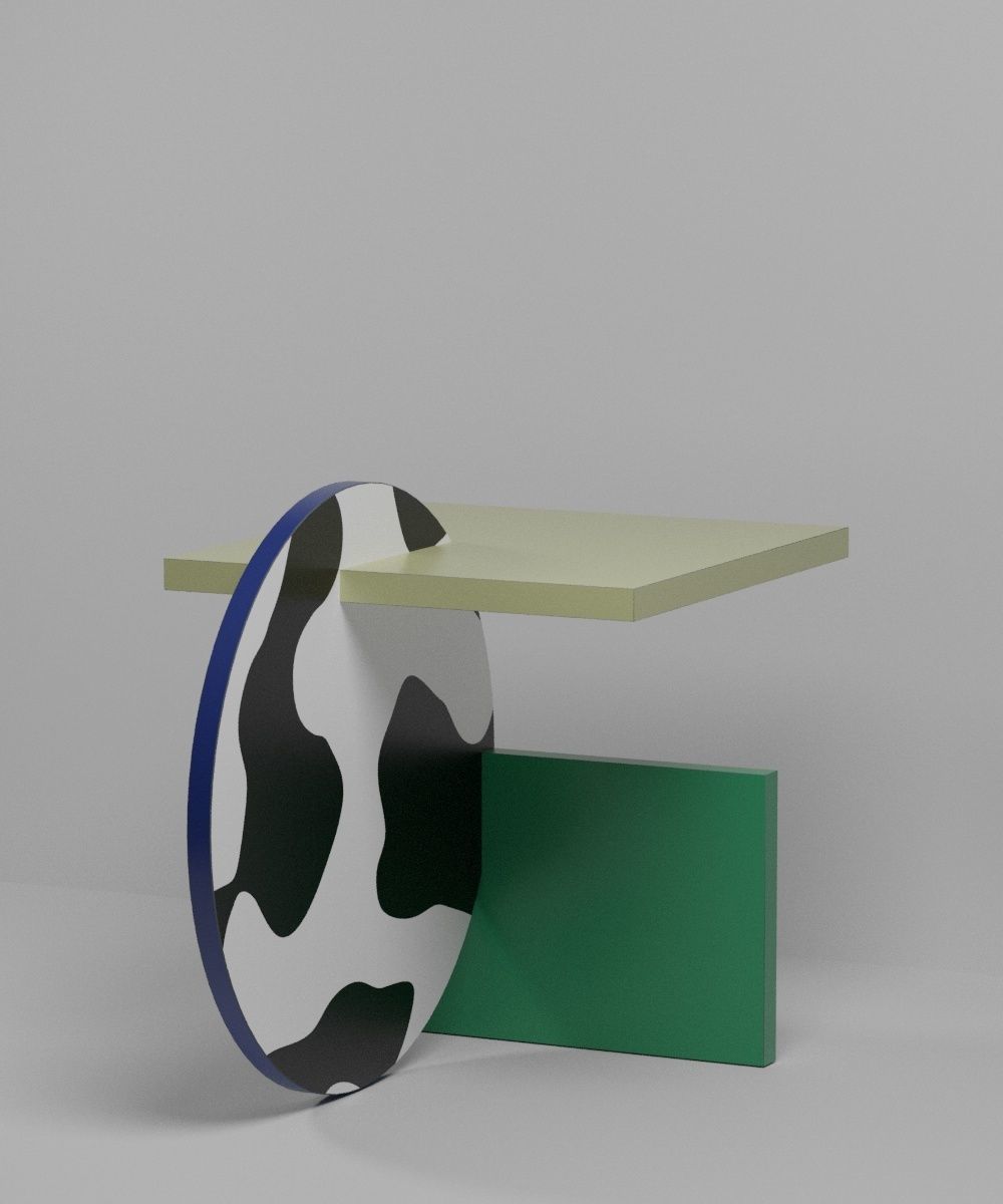 Memphis Group furniture and lamp collection - Pack 1 Low-poly 3D model_8
