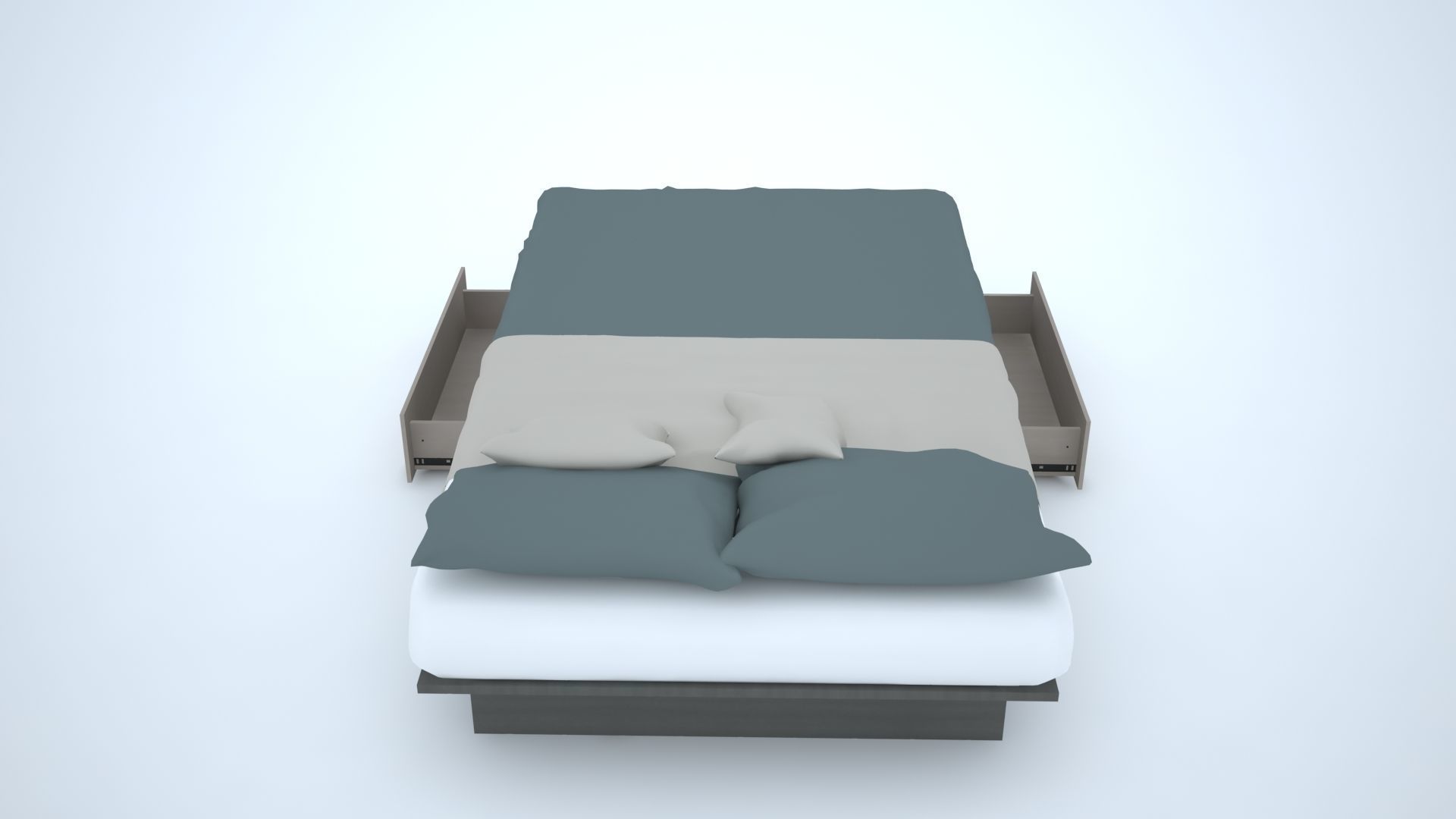 modern open bed 3D model CGTrader