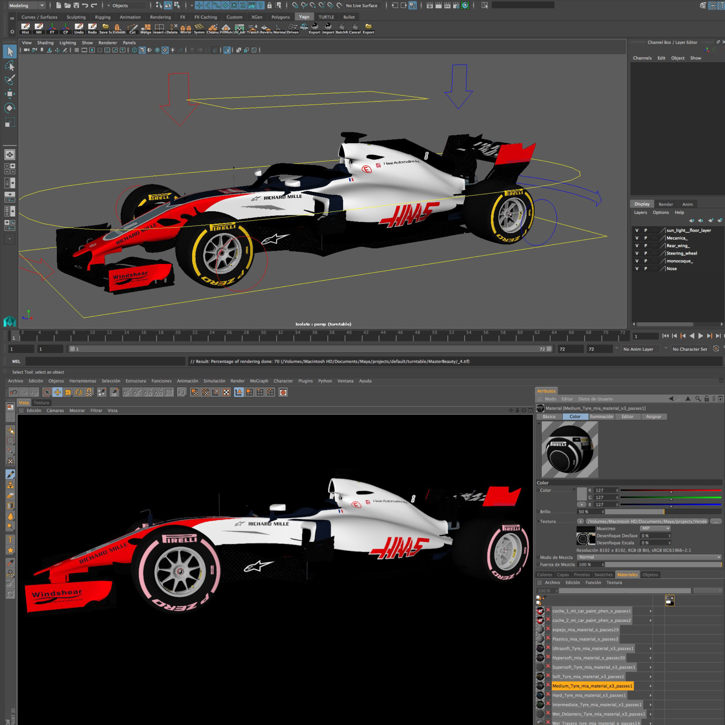 Haas VF18 car Low-poly 3D model_13