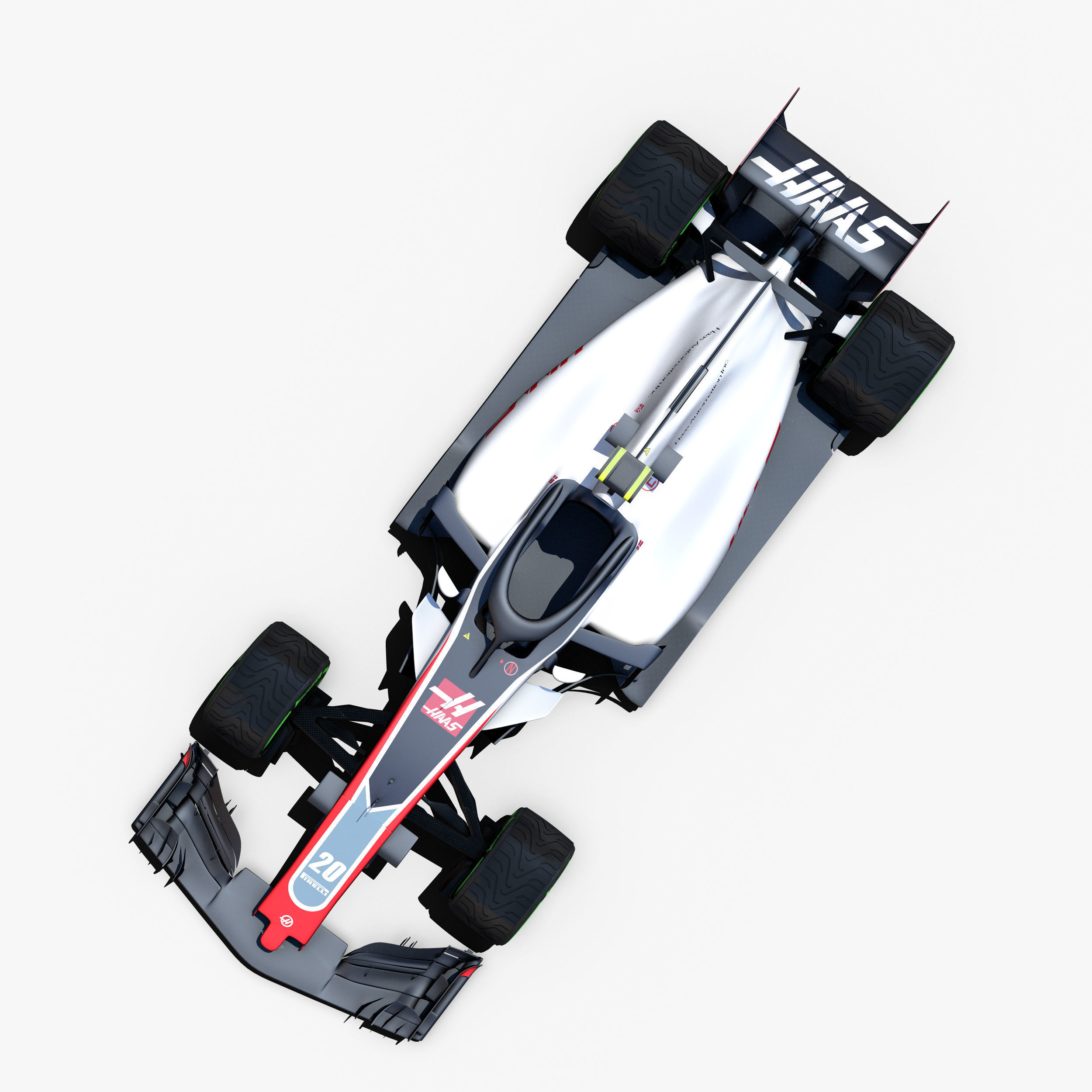 Haas VF18 car Low-poly 3D model_3