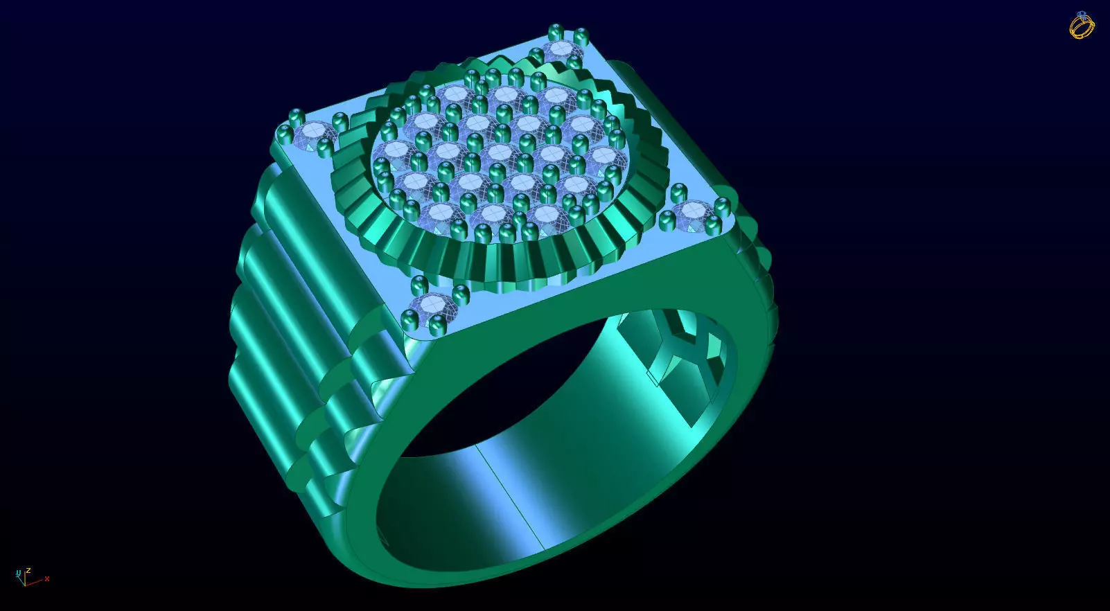 Men ring 3D print model_0