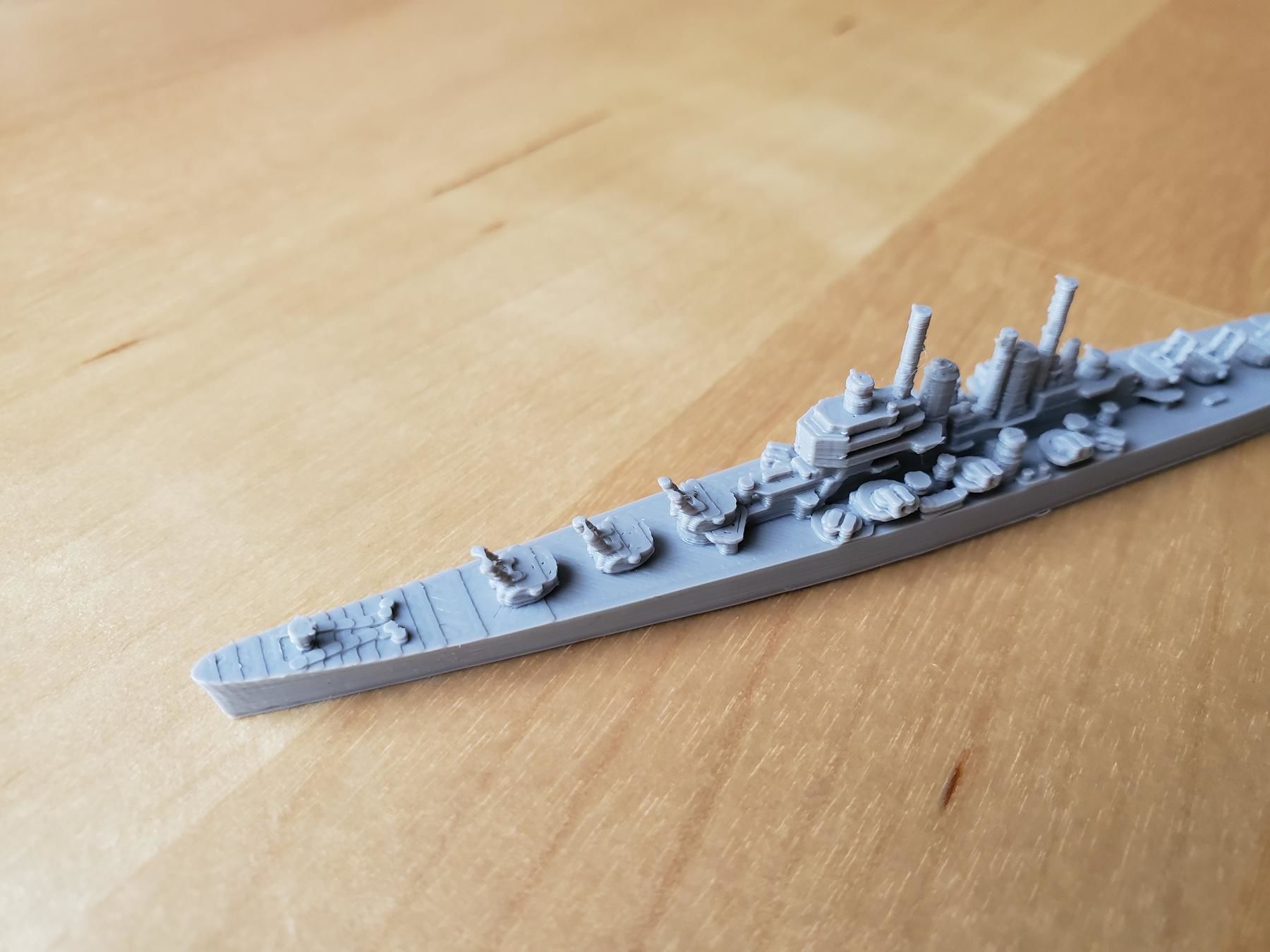 US Worcester Class Cruiser Warship 3D print model_14