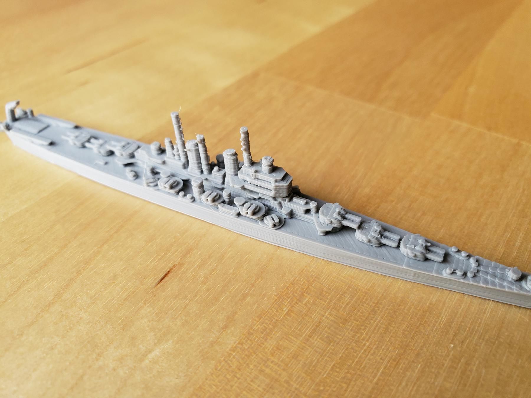 US Worcester Class Cruiser Warship 3D print model_9