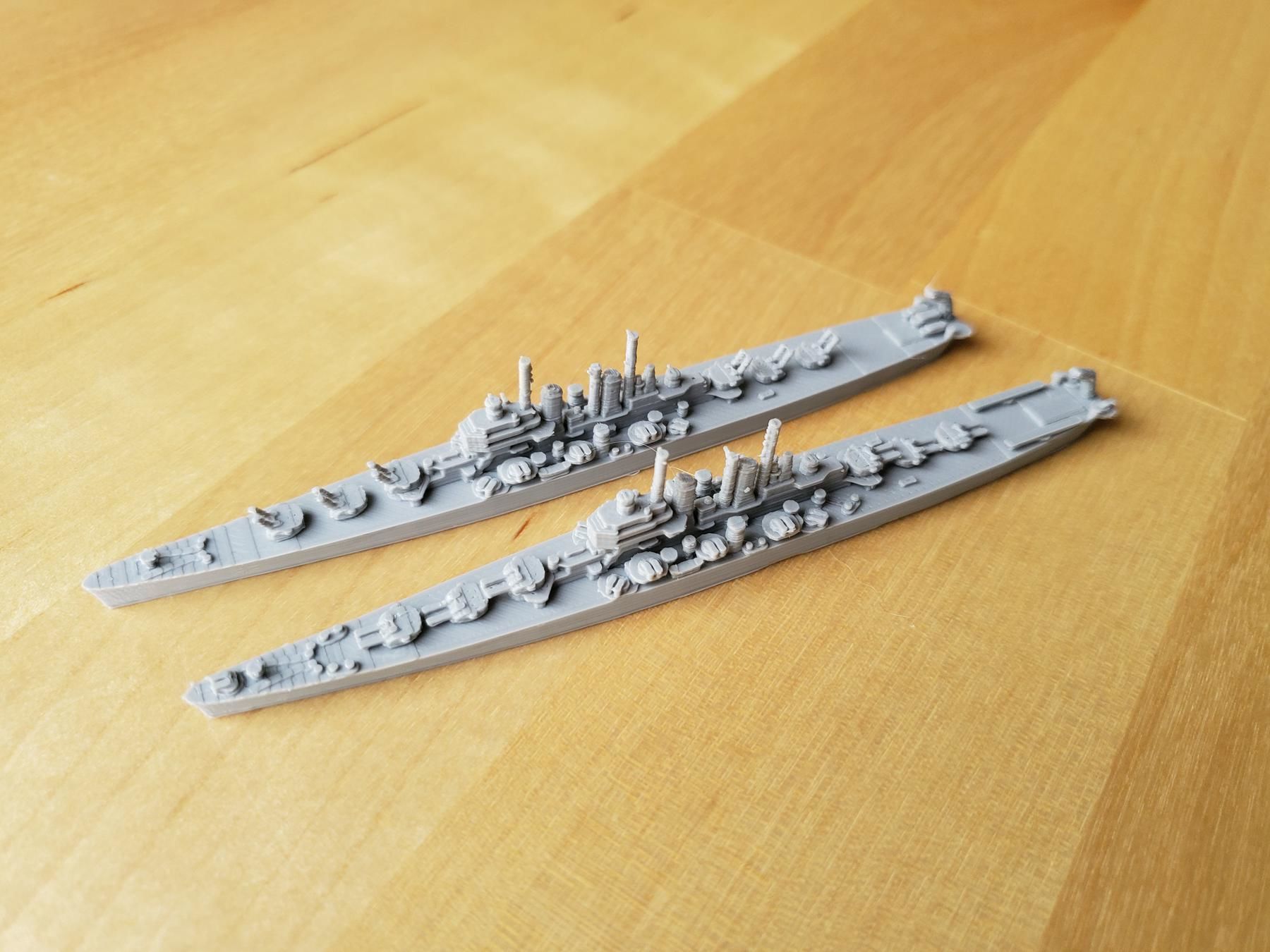 US Worcester Class Cruiser Warship 3D print model_5