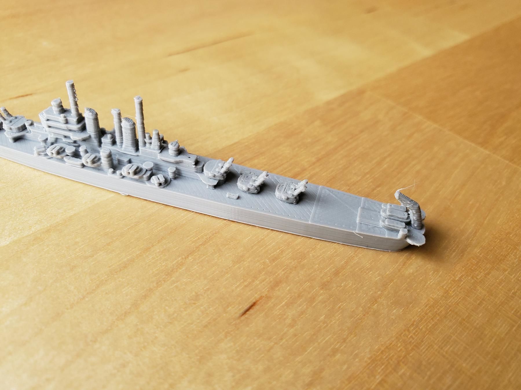 US Worcester Class Cruiser Warship 3D print model_15