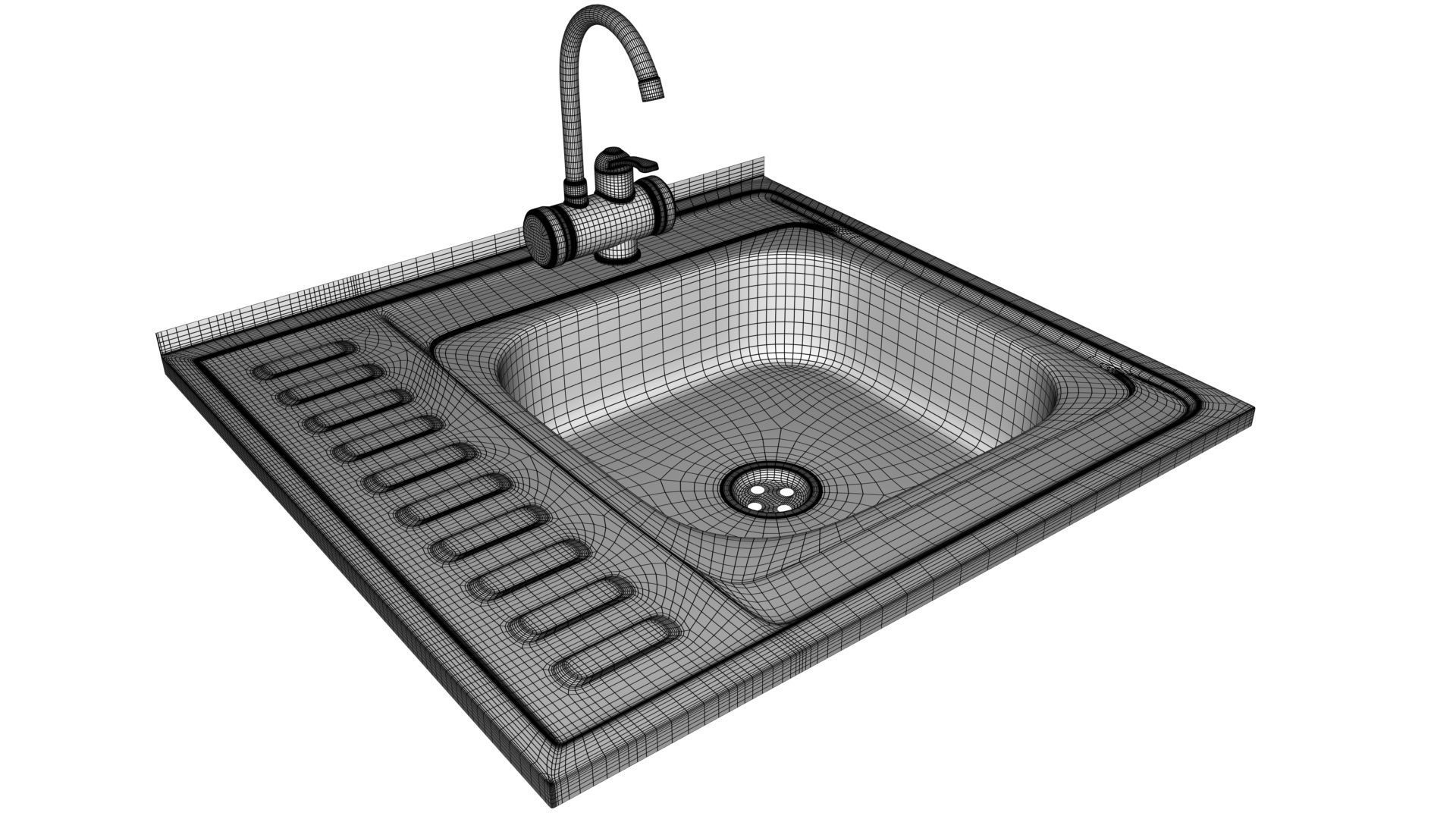 Faucet with instantaneous water heater 3D model_19