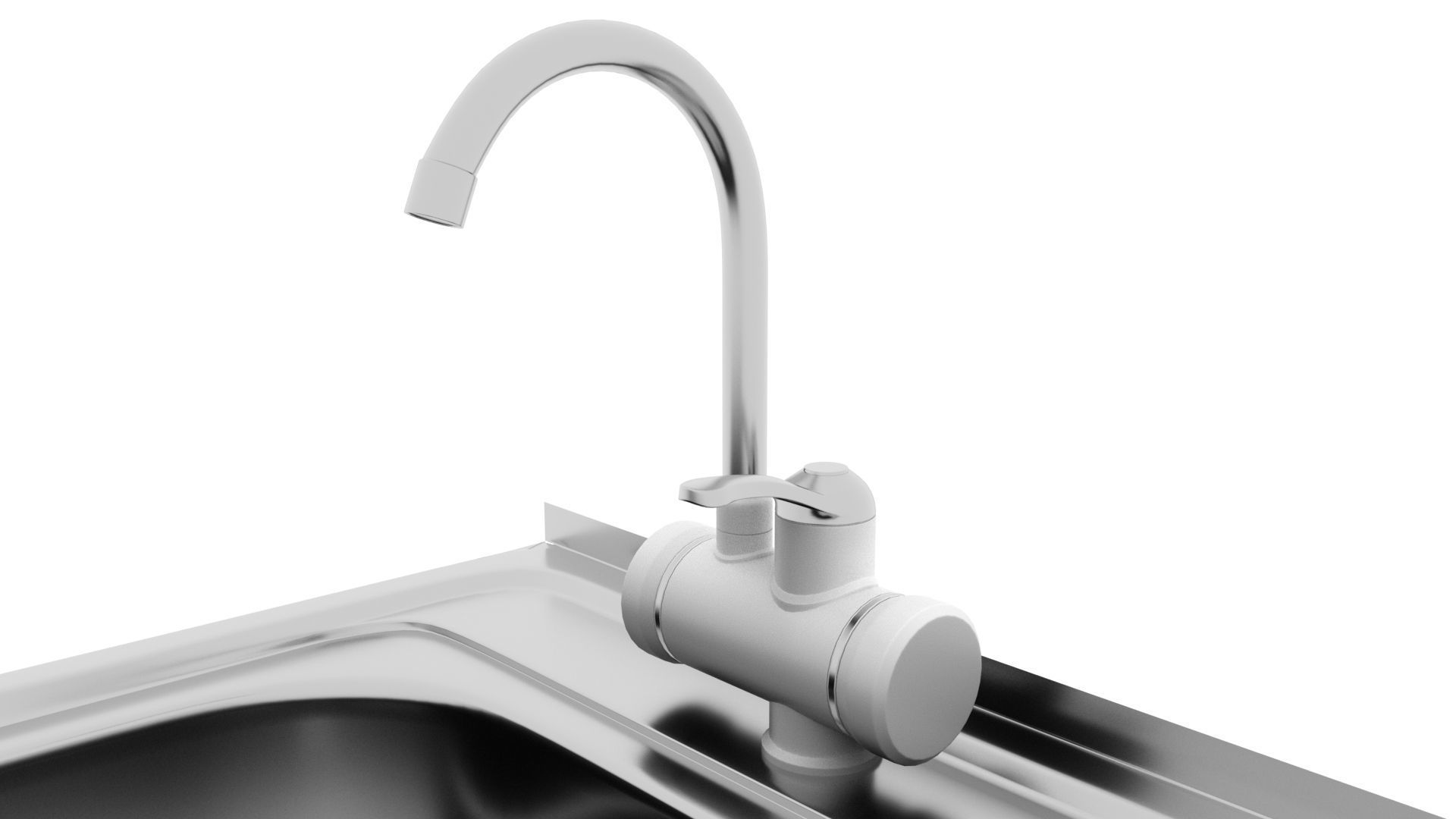 Faucet with instantaneous water heater 3D model_33