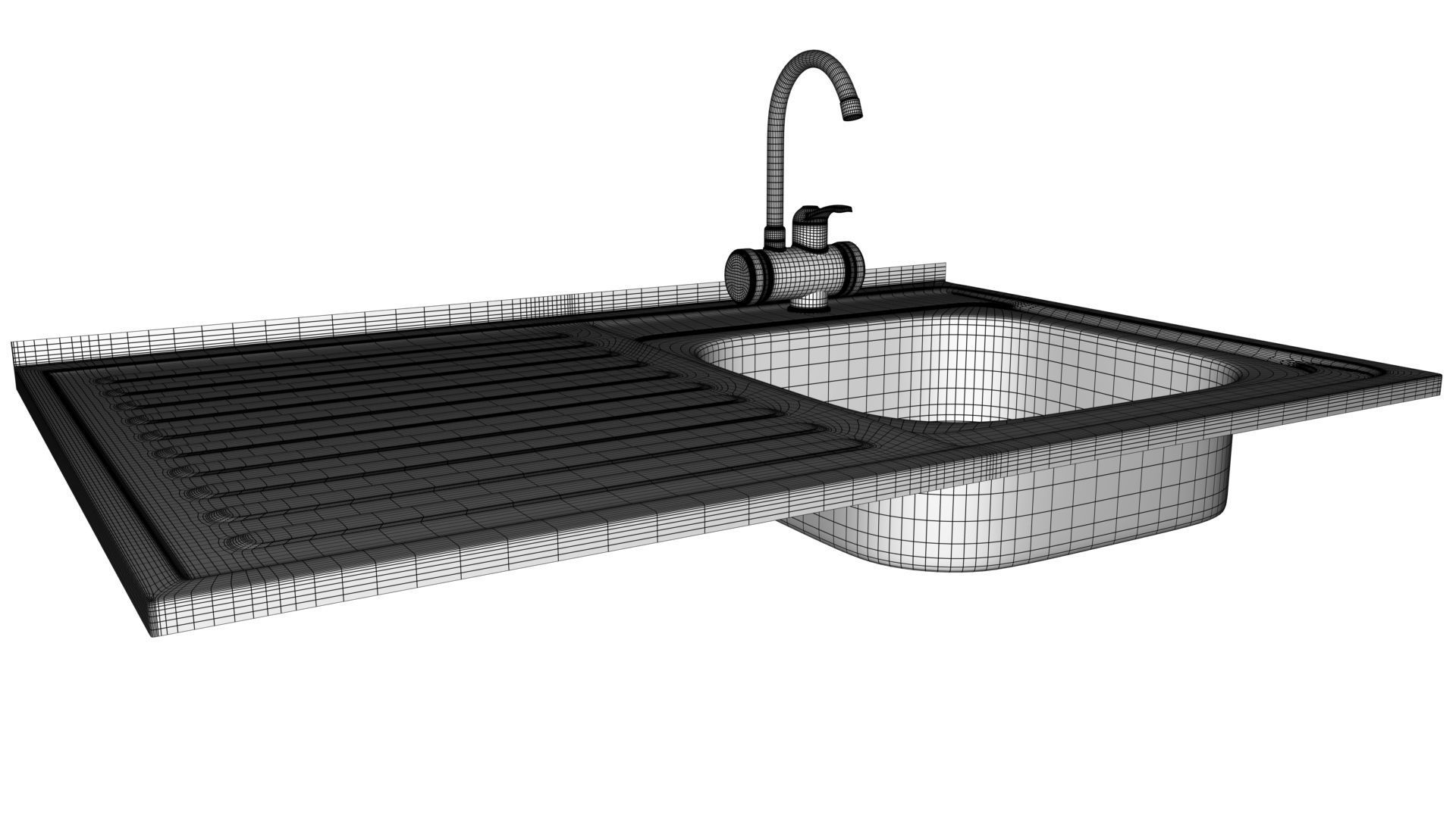 Faucet with instantaneous water heater 3D model_16