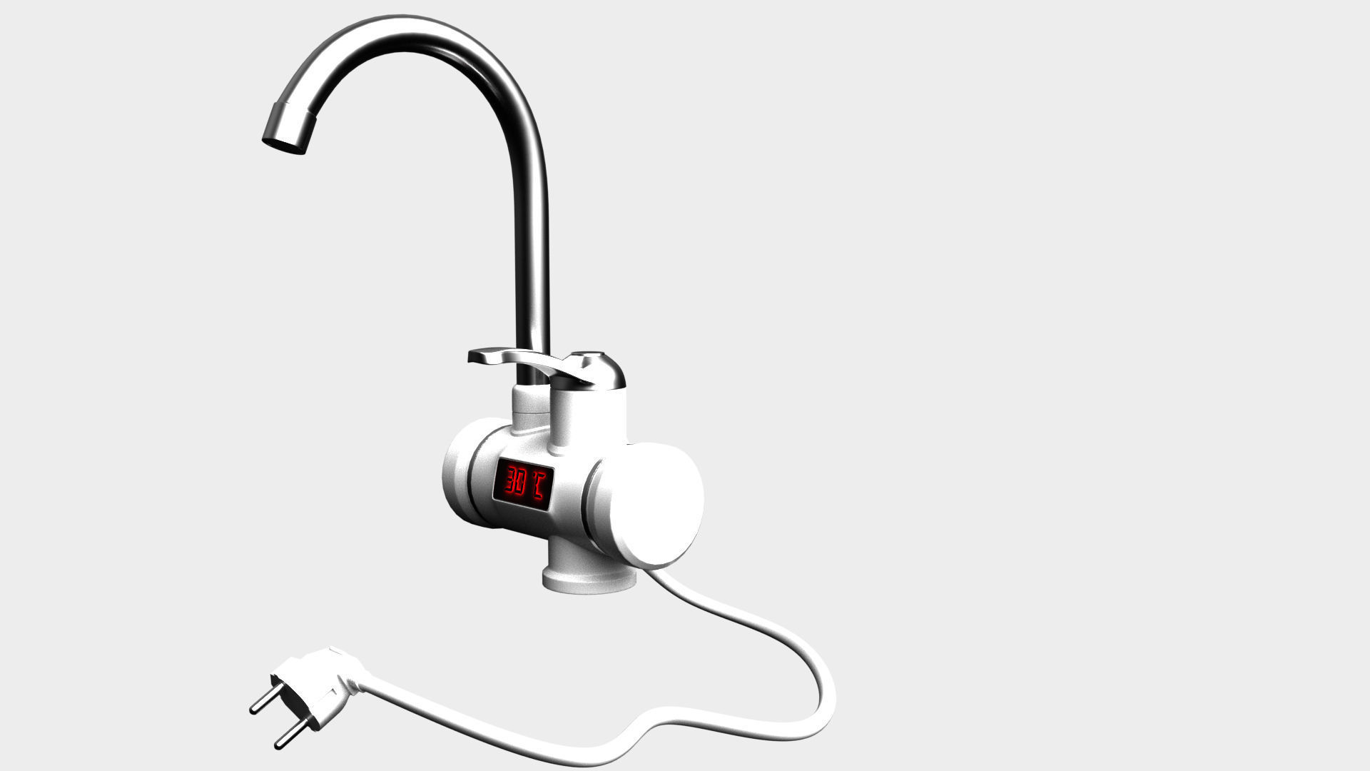 Faucet with instantaneous water heater 3D model_8
