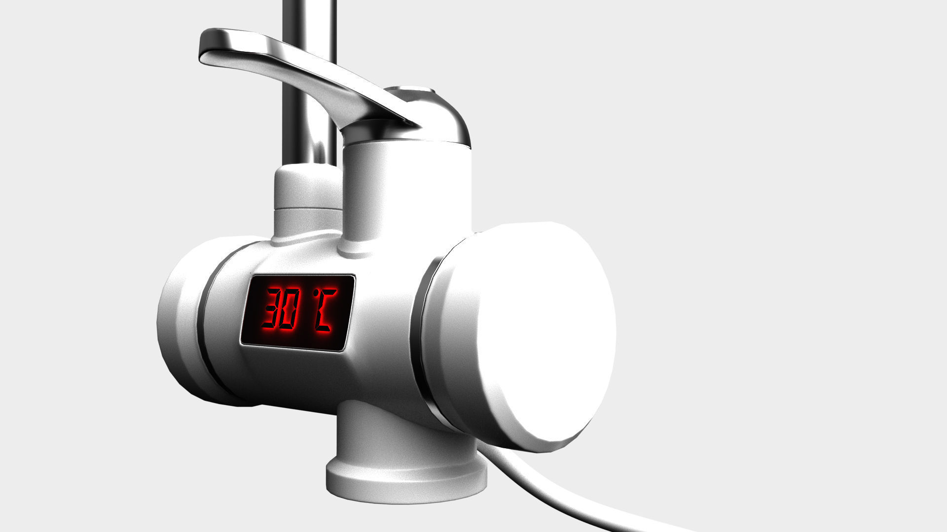 Faucet with instantaneous water heater 3D model_9