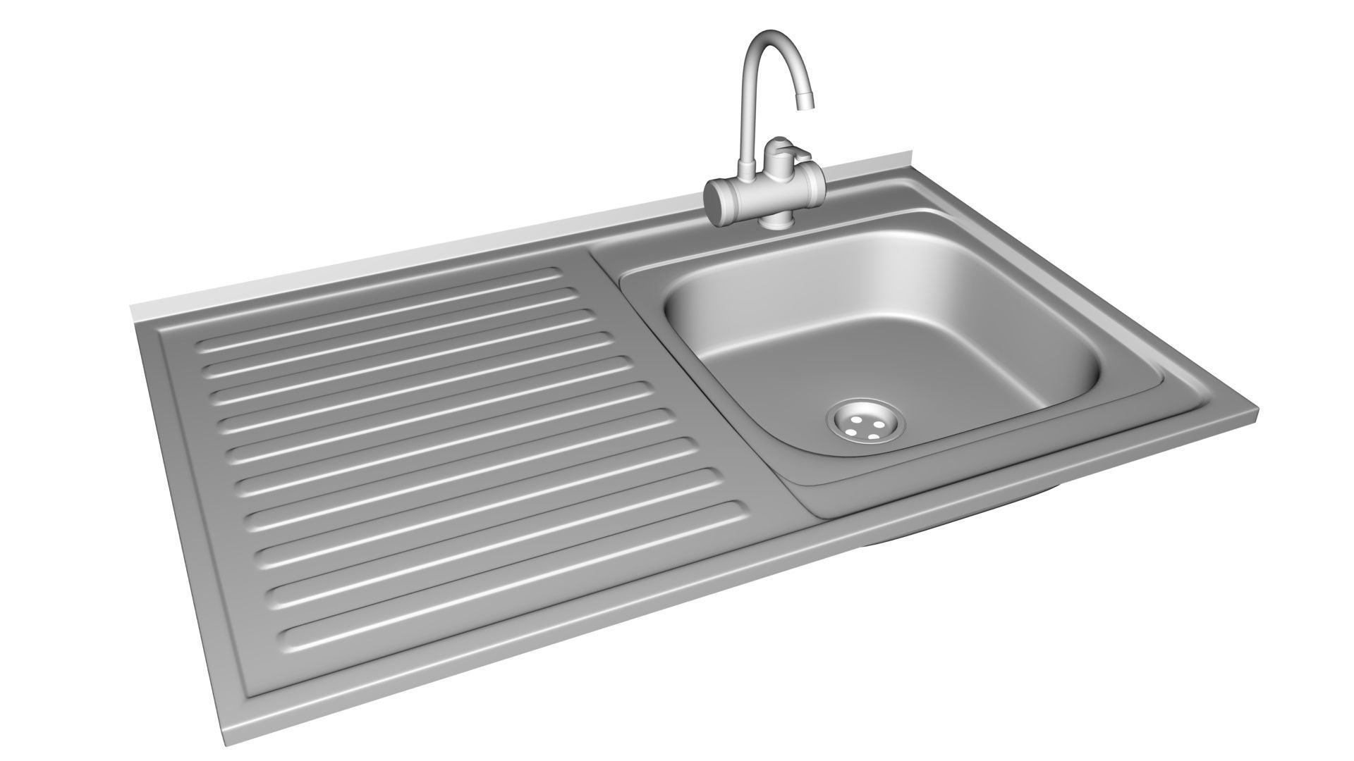 Faucet with instantaneous water heater 3D model_11