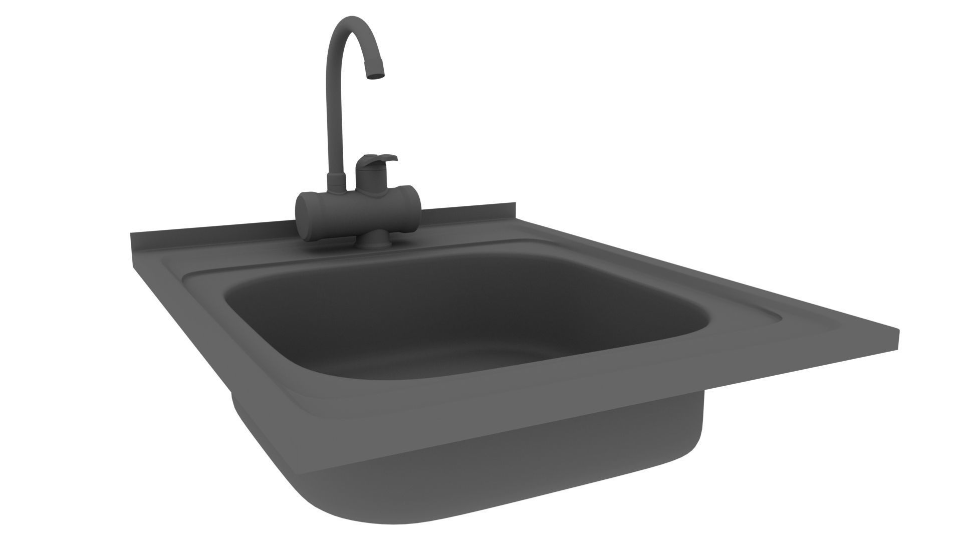 Faucet with instantaneous water heater 3D model_34