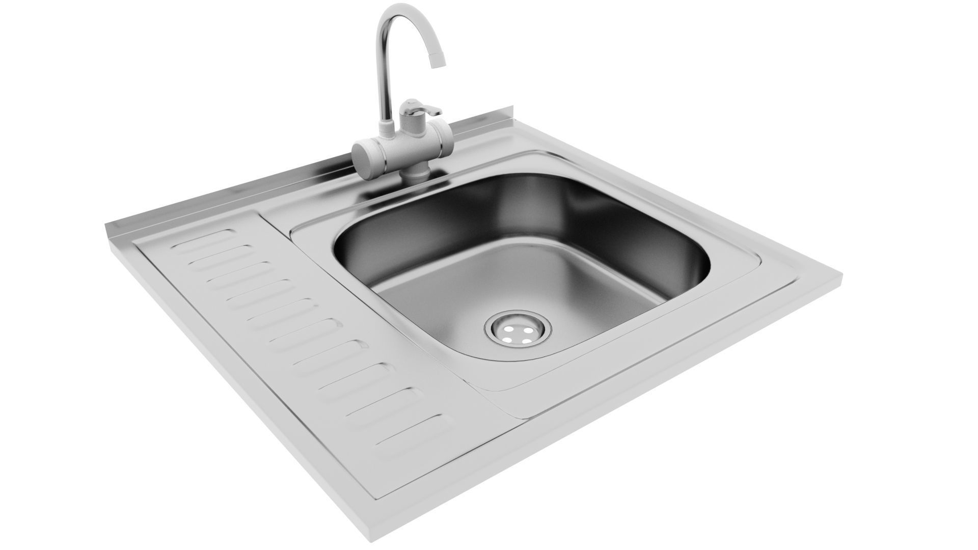 Faucet with instantaneous water heater 3D model_21