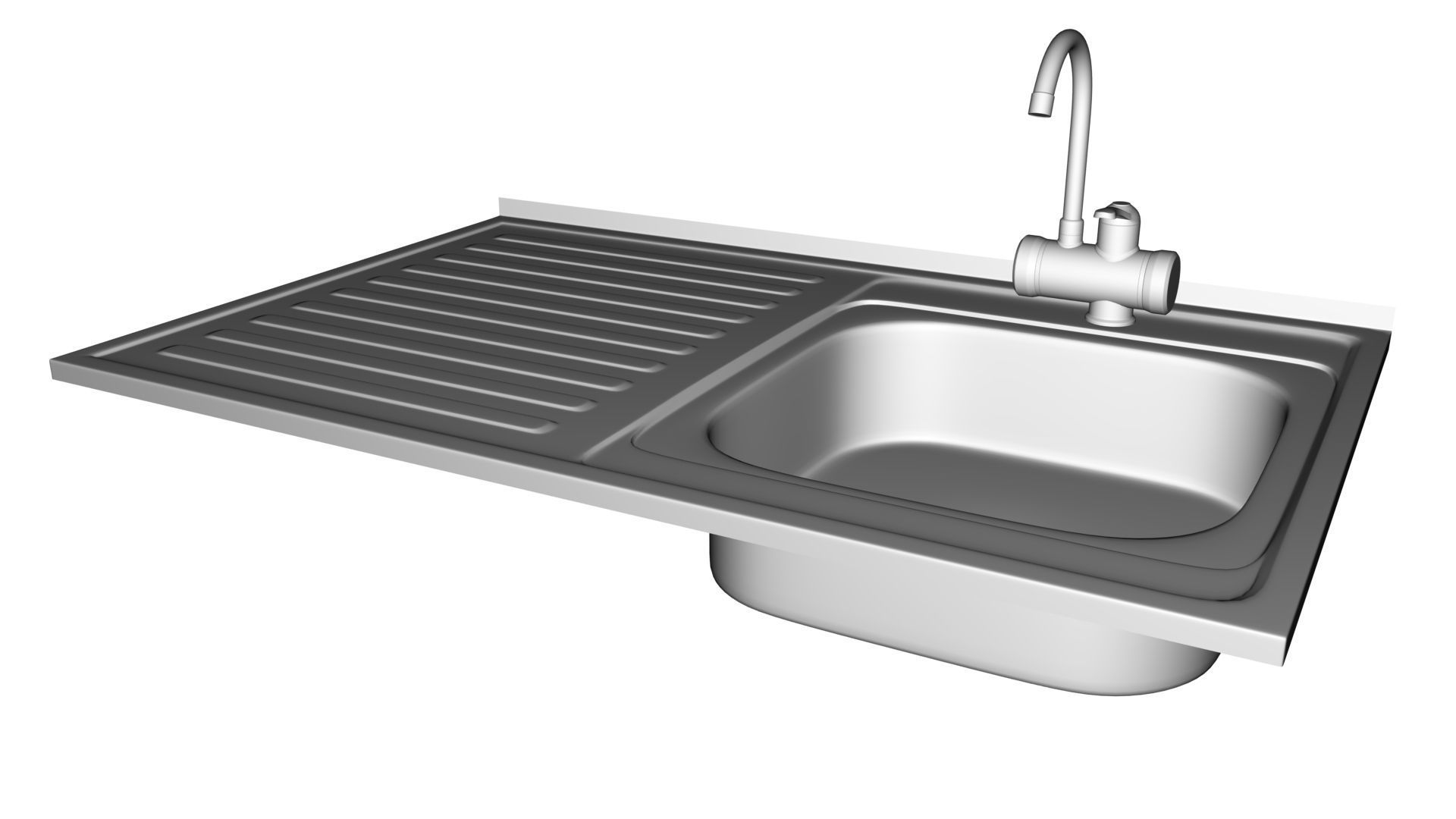 Faucet with instantaneous water heater 3D model_14