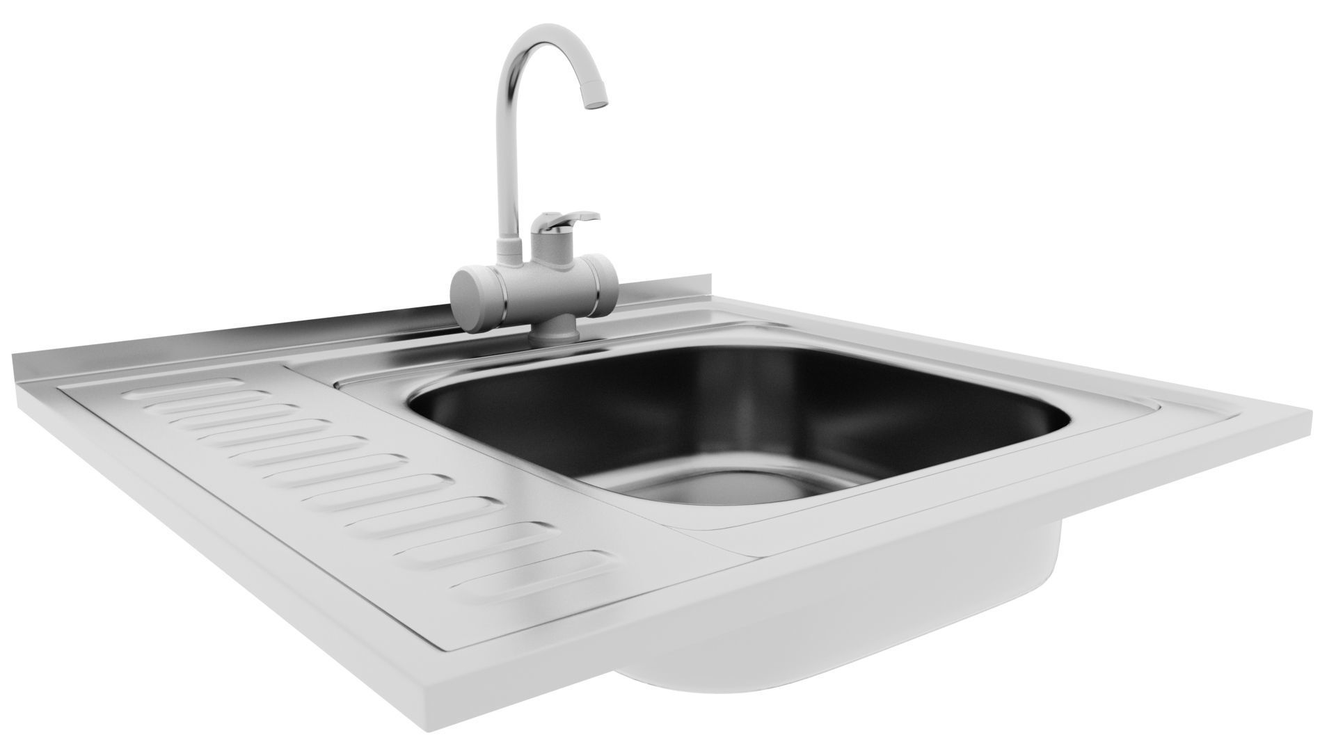 Faucet with instantaneous water heater 3D model_27